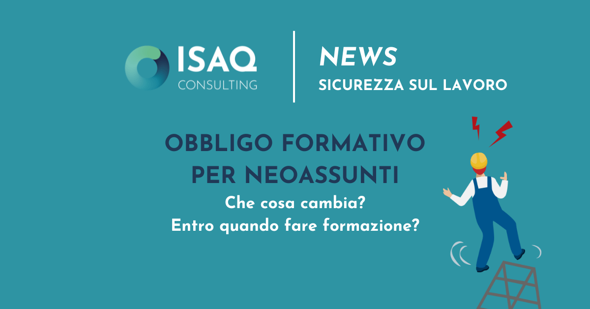 Formazione obbligatoria per neoassunti